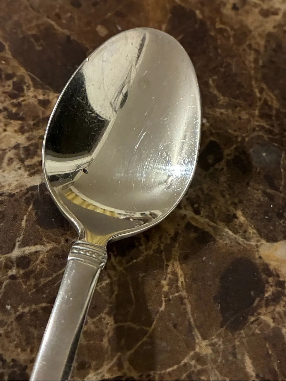 Wallace Glossy Stainless Teaspoon Set of 4 - Classic Beaded Handle